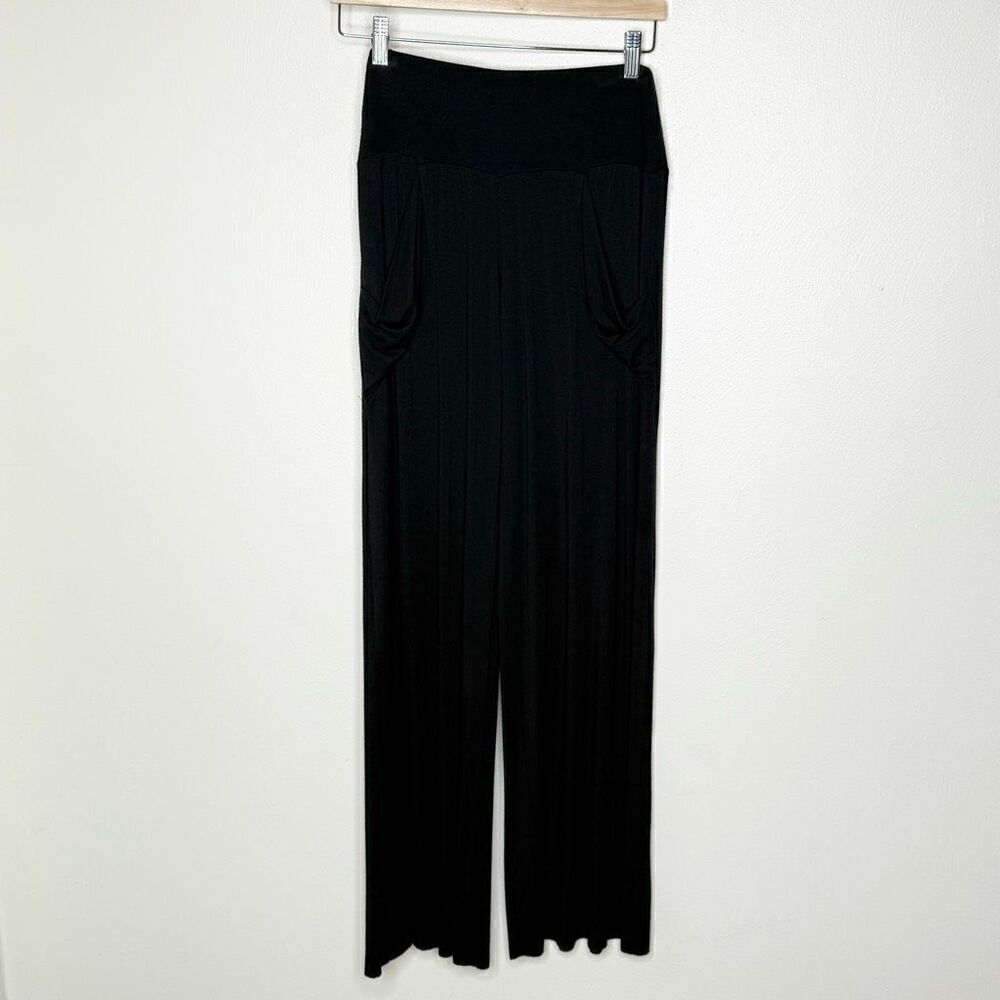 SEN Black Knit Wide Leg Pull On Pants - Women’s US 2